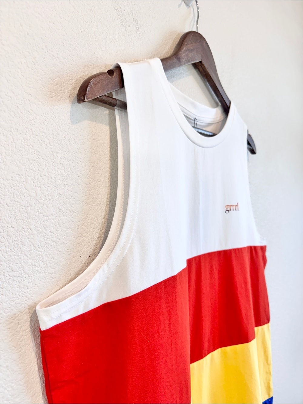 Grrrl Camryn Color Block Tank XL Retro Sporty Streetwear Pride Festival NWT G57 - Picture 2 of 8
